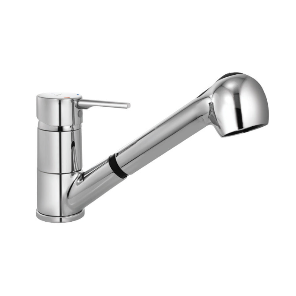 SINGLE LEVER SINK MIXER (TABLE MOUNTED) WITH EXTRACTABLE HAND SHOWER DUAL FLOW - JAQUAR FAUCETS -  ( CHROME - FLORENTINE PRIME - 0x15 mm - 0inchX0.5inch )