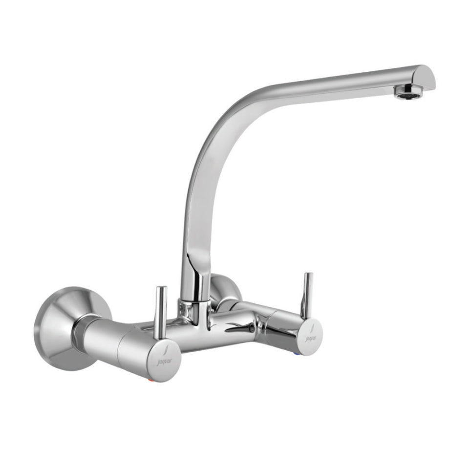 SINK MIXER WITH REGULAR SWINGING SPOUT (WALL MOUNTED MODEL) - JAQUAR FAUCETS - ( CHROME - FLORENTINE PRIME - 0x15 mm - 0inchX0.5inch )