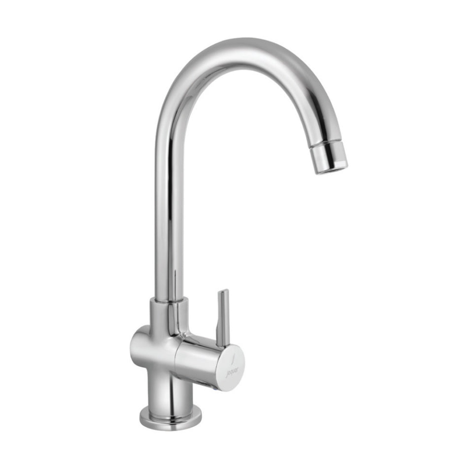 SINK COCK WITH REGULAR SWINGING SPOUT (TABLE MOUNTED MODEL) - JAQUAR FAUCETS - ( CHROME - FLORENTINE PRIME - 0x15 mm - 0inchX0.5inch )
