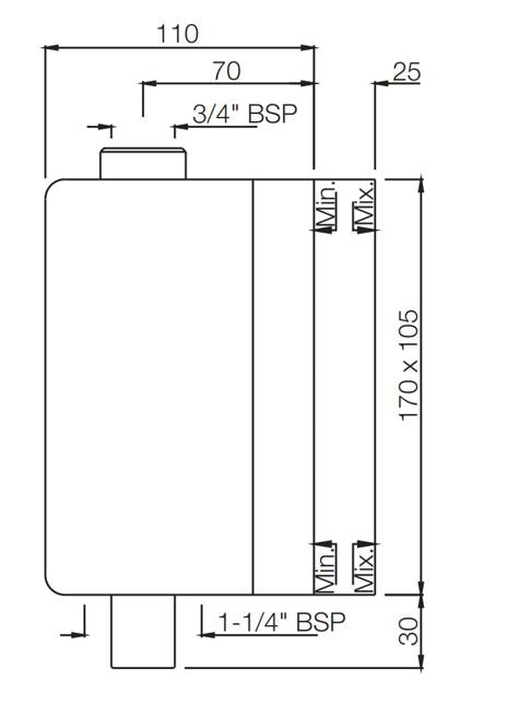 CONC.BODY OF IFLUSH 20MM - JAQUAR FAUCETS - ( CHROME - FLUSH VALVE - 0x20 mm - 0inchX0.75inch )