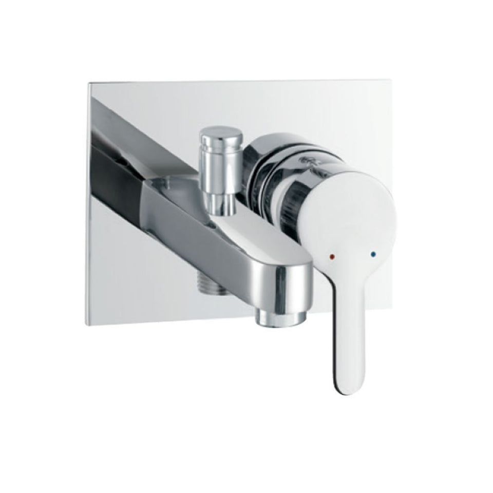 H.FLOW S/L BATH&SHWR MXR W/BUTTON SPT - JAQUAR FAUCETS - ( CHROME - FUSION - 0x15 mm - 0inchX0.5inch )