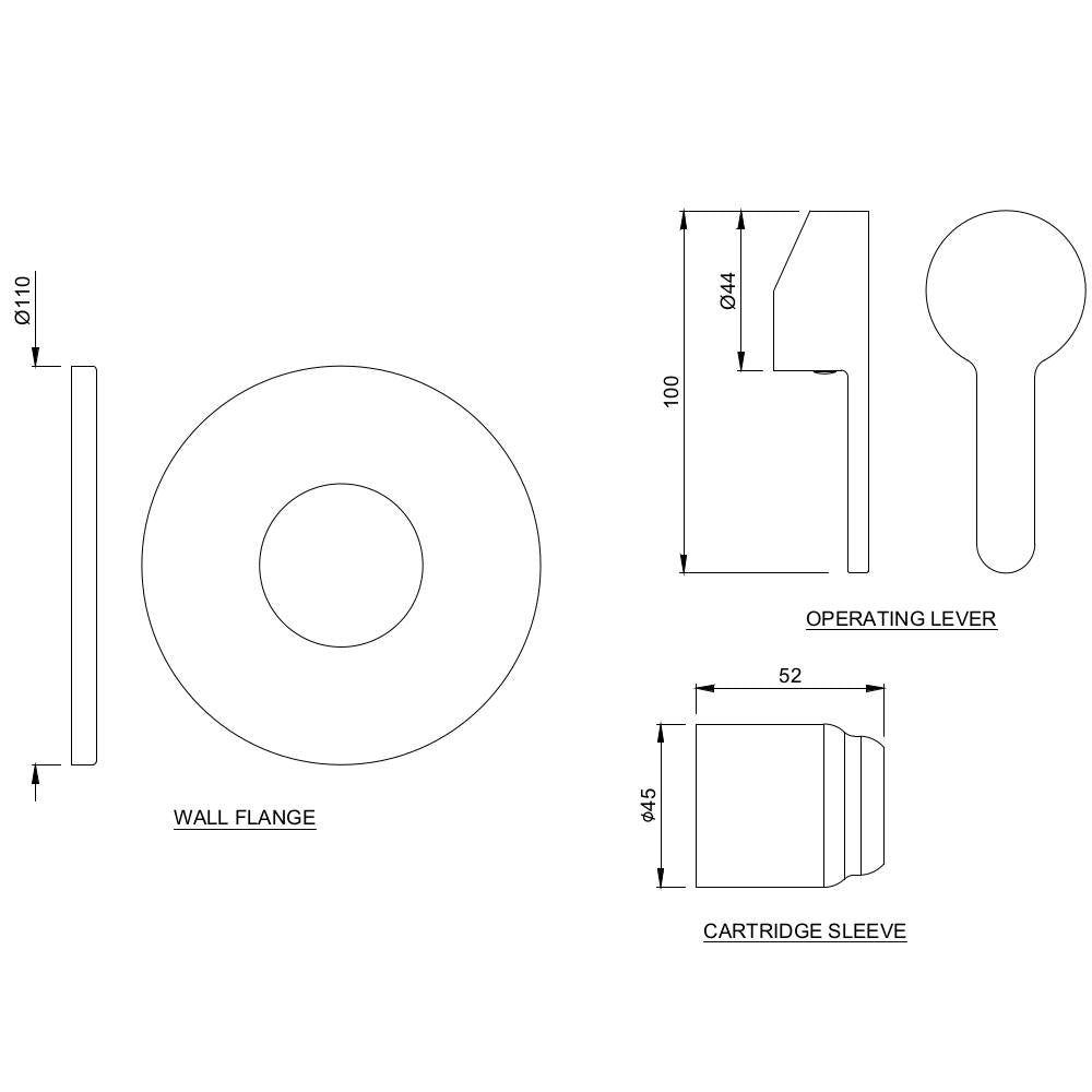 SINGLE LEVER EXPOSED PARTS KIT OF DEUSCH MIXER - JAQUAR FAUCETS - ( CHROME - FUSION - 0x15 mm - 0inchX0.5inch )