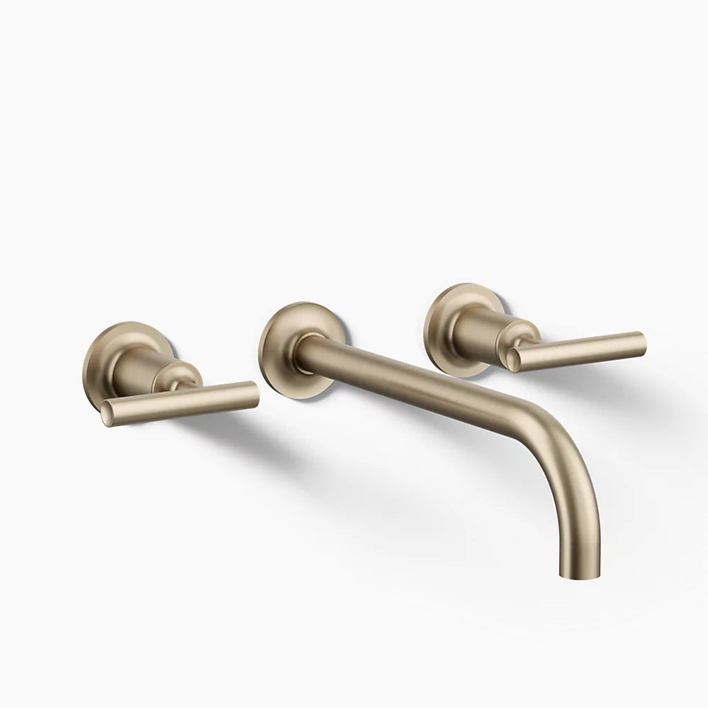 WALL-MOUNT BATHROOM SINK FAUCET TRIM WITH LEVER HANDLES - KOHLER LUXURY - ( BRUSHED BRONZE - LUXURY - 0x0 mm - 0inchx0inch )