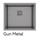 1 BOWL W/O DRAIN BOARD (DEPTH 8INCH) THK 1MM - CARYSIL -  ( GUN METAL MATT - MICRO RADIUS R10 - 610x457 mm - 24inchX18inch )