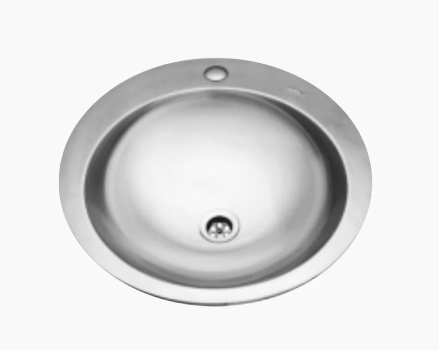 SS SINK 1.0 BOWL (DEPTH 6  ) GLOBUS DELUX SMALL - NIRALI -  ( GLOSSY - PEARL RANGE - 0x420 mm - 0inchX16.5inch )