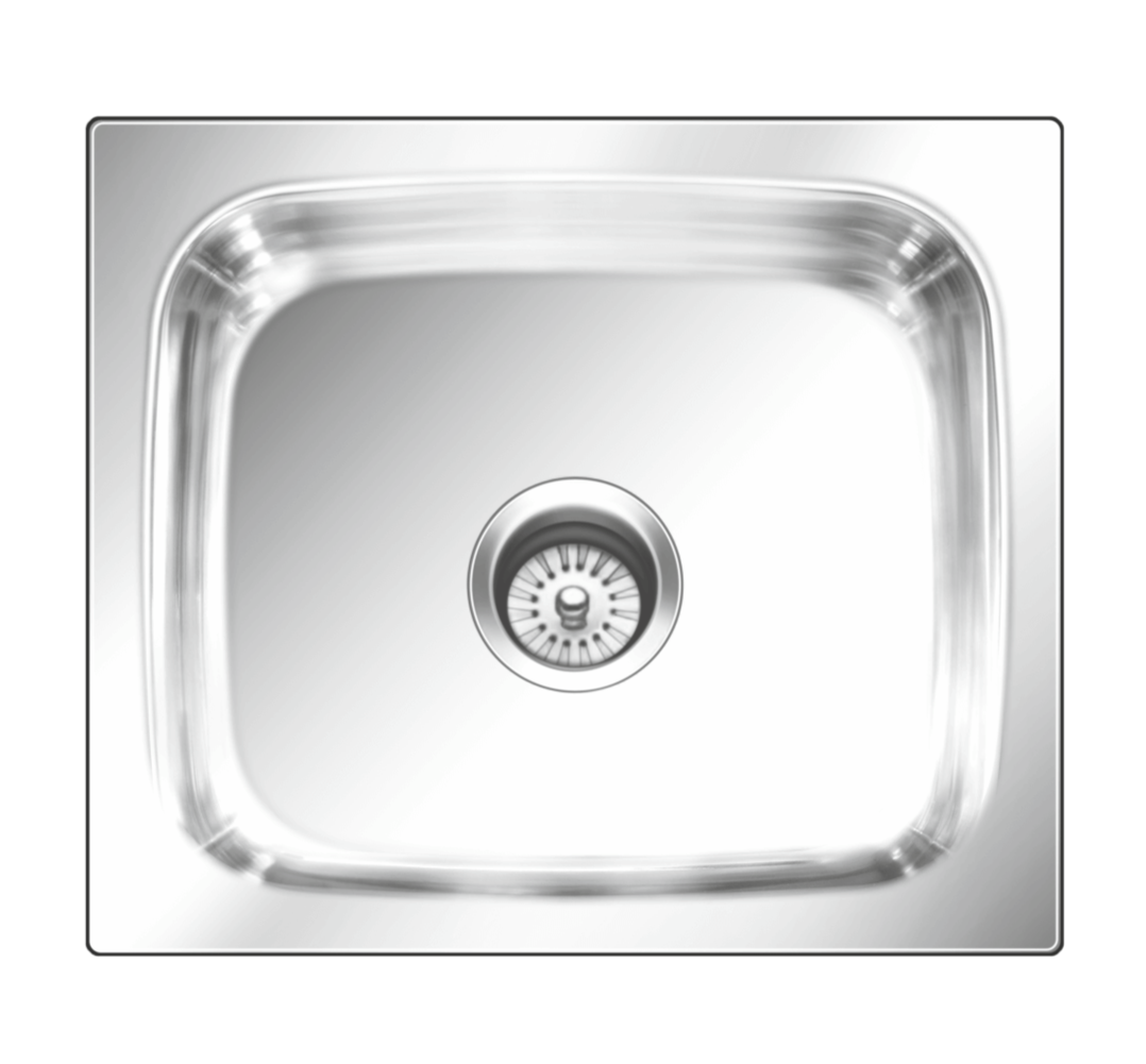 SS SINK 1.0 BOWL W/O DRAIN BOARD (DEPTH 5.5  )GRACE PLAIN JUNIOR - NIRALI -  ( SATIN - POPULAR SINK RANGE - 305x305 mm - 12inchX12inch )