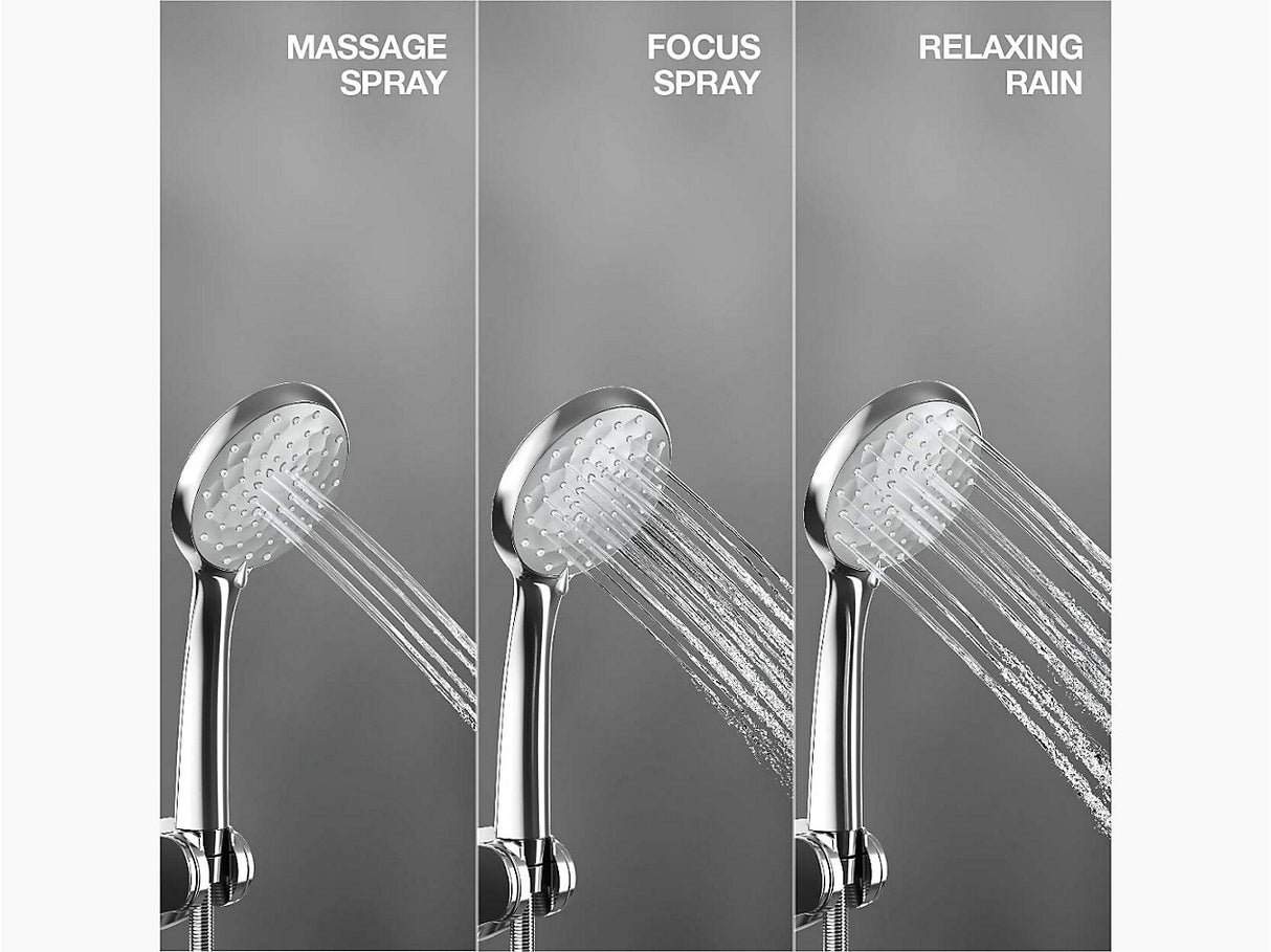AWAKEN-ORGANIC MULTI MODE HAND SHOWER - KOHLER PREMIUM -  ( POLISHED CHROME - PREMIUM - 0x125 mm - 5inchX0inch )