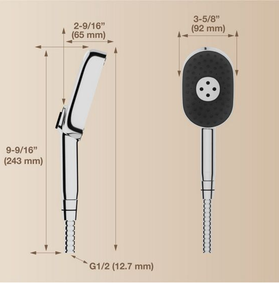 STATEMENT MULTIFLOW OBLONG HAND SHOWER 9.5LP - KOHLER PREMIUM - ( POLISHED CHROME - PREMIUM - 0x0 mm - 0inchX0inch )