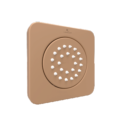 BODY SHOWER SQUARE CONC+EXPOSED SET - LUXELET - ( ALMOND BEIGE - HYDRA 100 - 20x100 mm - 0.8inchX4inch )