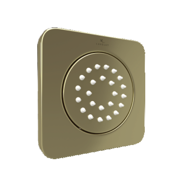 BODY SHOWER SQUARE CONC+EXPOSED SET - LUXELET - ( CHAMPAGNE GOLD BRUSHED - HYDRA 100 - 20x100 mm - 0.8inchX4inch )