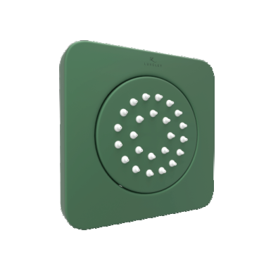 BODY SHOWER SQUARE CONC+EXPOSED SET - LUXELET - ( FOREST GREEN - HYDRA 100 - 20x100 mm - 0.8inchX4inch )