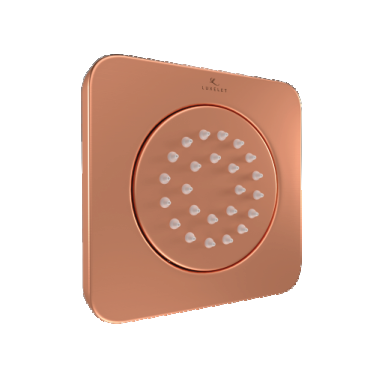 BODY SHOWER SQUARE CONC+EXPOSED SET - LUXELET - ( ROSE GOLD BRUSHED - HYDRA 100 - 20x100 mm - 0.8inchX4inch )