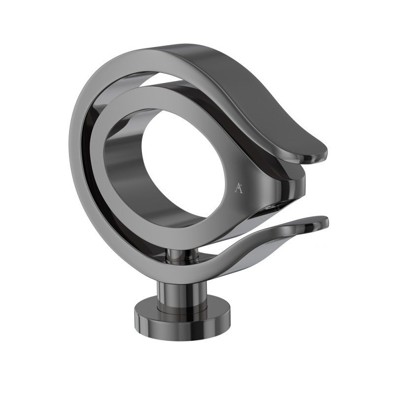 S.L BASIN MIXER W/O POPUP W/PIPES 450MM - ARTIZE FAUCET - ( BLACK CHROME - TIARA - 0x15 mm - 0inchX0.5inch )