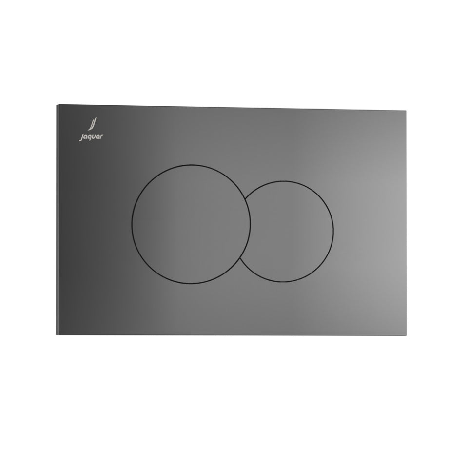 CONTROL PLATE - JAQUAR CISTERN -  ( BLACK CHROME - OPAL - 240x155 mm - 9.6inchX6.2inch )