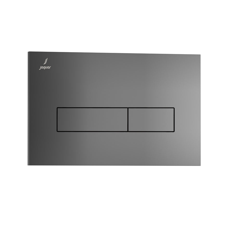 CONTROL PLATE - JAQUAR CISTERN -  ( BLACK CHROME - KUBIX - 240x155 mm - 9.6inchX6.2inch )