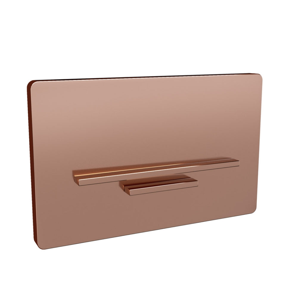 CONTROL PLATE  - JAQUAR CISTERN-(BLUSH GOLD PVD- LAGUNA - 240X155mm - 9.6inchX6.2inch)