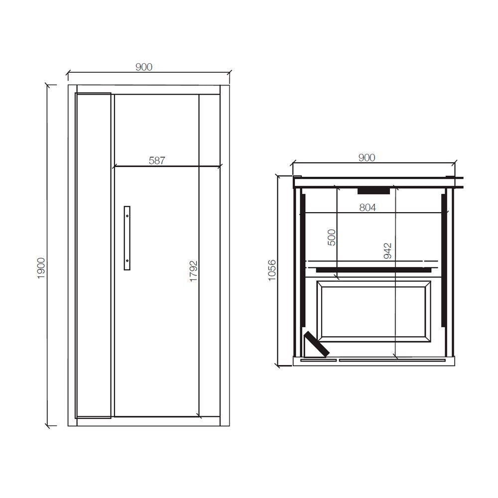 RELAXO UNIT 900X1050X1900MM - JAQUAR WELLNESS - ( NAW - RELAXO - 1020x900 mm - 42inchX36inch )