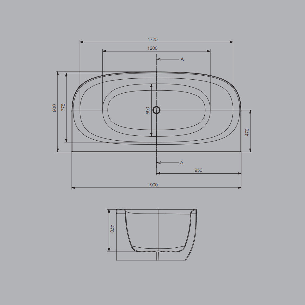 ARC WATER SYSTEM WHIRLPOOL - JAQUAR WELLNESS - ( WHITE - ARC - 1900x900 mm - 76inchX36inch )