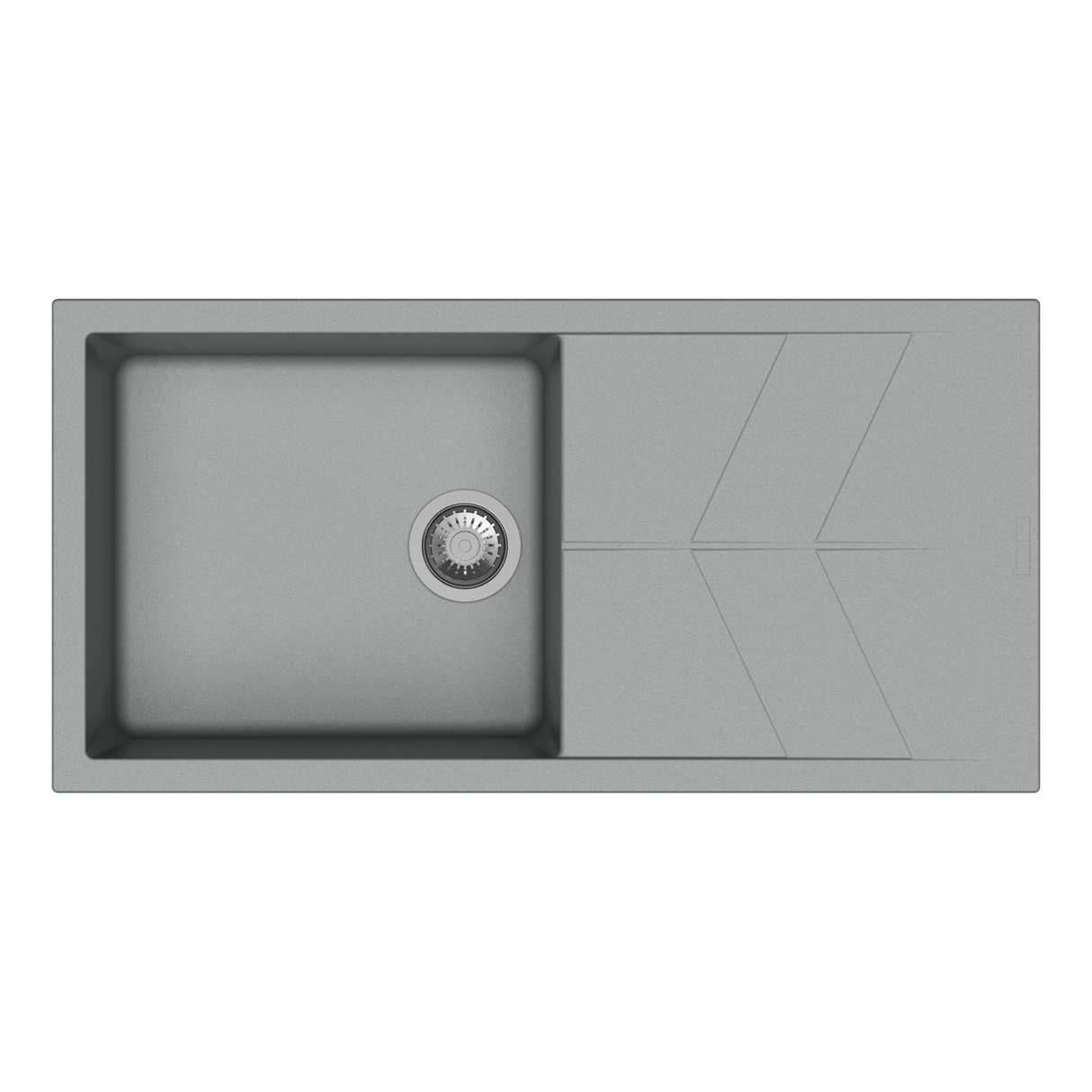 QUARTZ 1.0 BOWL WITH DRAINBOARD(DEPTH 8INCH) - CARYSIL -  ( GRANITE METALLIC CROMA - JAZZ - 1000x500 mm - 40inchX20inch )