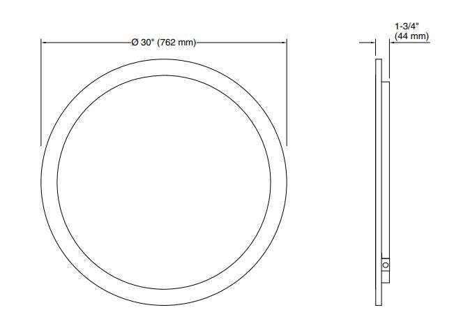 ROUND PERIMETER LIGHTED MIRROR - KOHLER LUXURY -  (  - LUXURY - 0x762 mm - 30inchX0inch )
