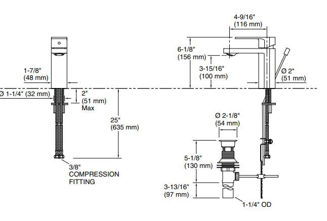 S/L BASIN MIXER W/O DRAIN&PIPES - KOHLER PREMIUM -  ( FRENCH GOLD - PREMIUM - 0x15 mm - 0inchX0.5inch )
