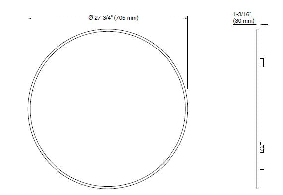 VIVE LIGHTED MIRROR WITH TOUCHLESS SWITCH - KOHLER LUXURY -  (  - LUXURY - 705x705 mm - 28.2inchX28.2inch )