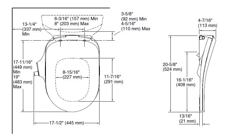 VIVE PUREWASH M350 MANUAL BIDET SEAT ROUND FOR 38171IN-HC-0 - KOHLER PREMIUM -  ( WHITE - PREMIUM - 0x0 mm - 0inchx0inch )