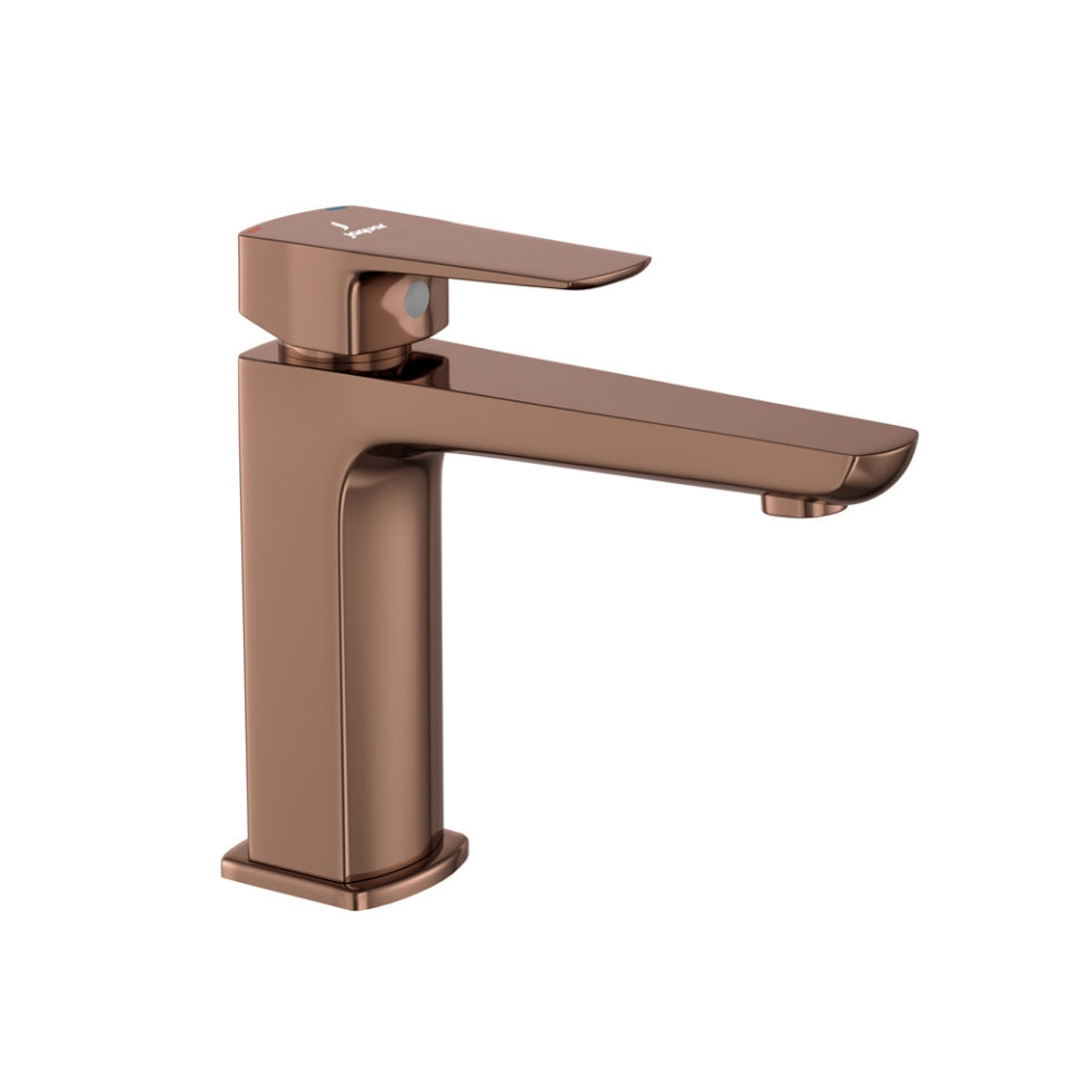 SL B/MXR W/O POP-UP&W/450MM BRAIDED PIPE - JAQUAR FAUCETS -  ( BLUSH GOLD PVD - KUBIX PRIME - 0x15 mm - 0inchX0.5inch )