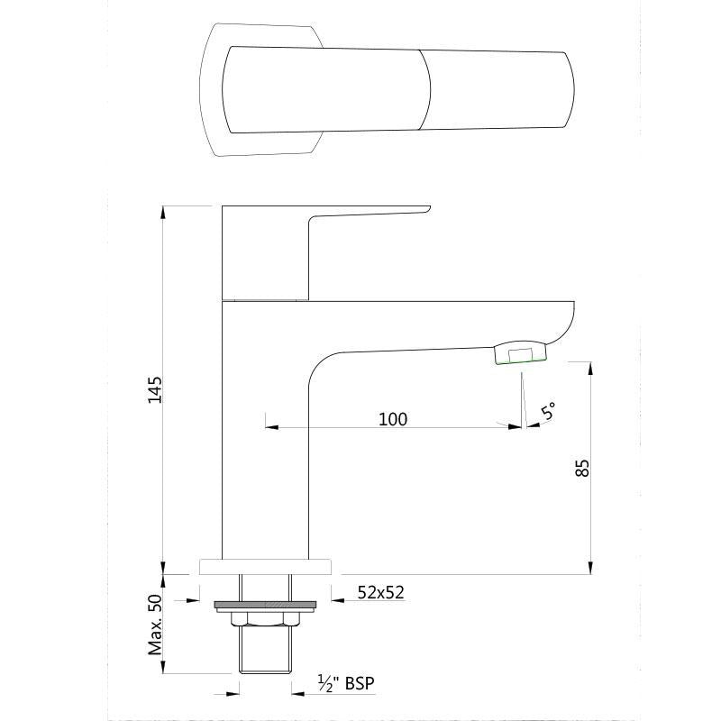 PILLAR COCK - JAQUAR FAUCETS - ( ANTIQUE BRONZE - KUBIX PRIME - 0x15 mm - 0inchX0.5inch )