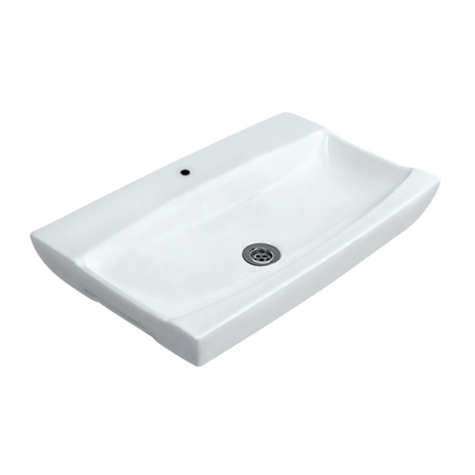 TABLE TOP BASIN - JAQUAR SWARE - ( WHITE - LYRIC - 630x400 mm - 25inchX16inch )