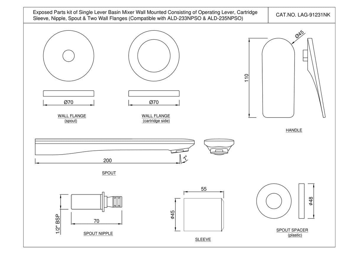 EXPOSED PART SL BUILT IN WALL - JAQUAR FAUCETS - ( CHROME - LAGUNA - 0x15 mm - 0inchX0.5inch )
