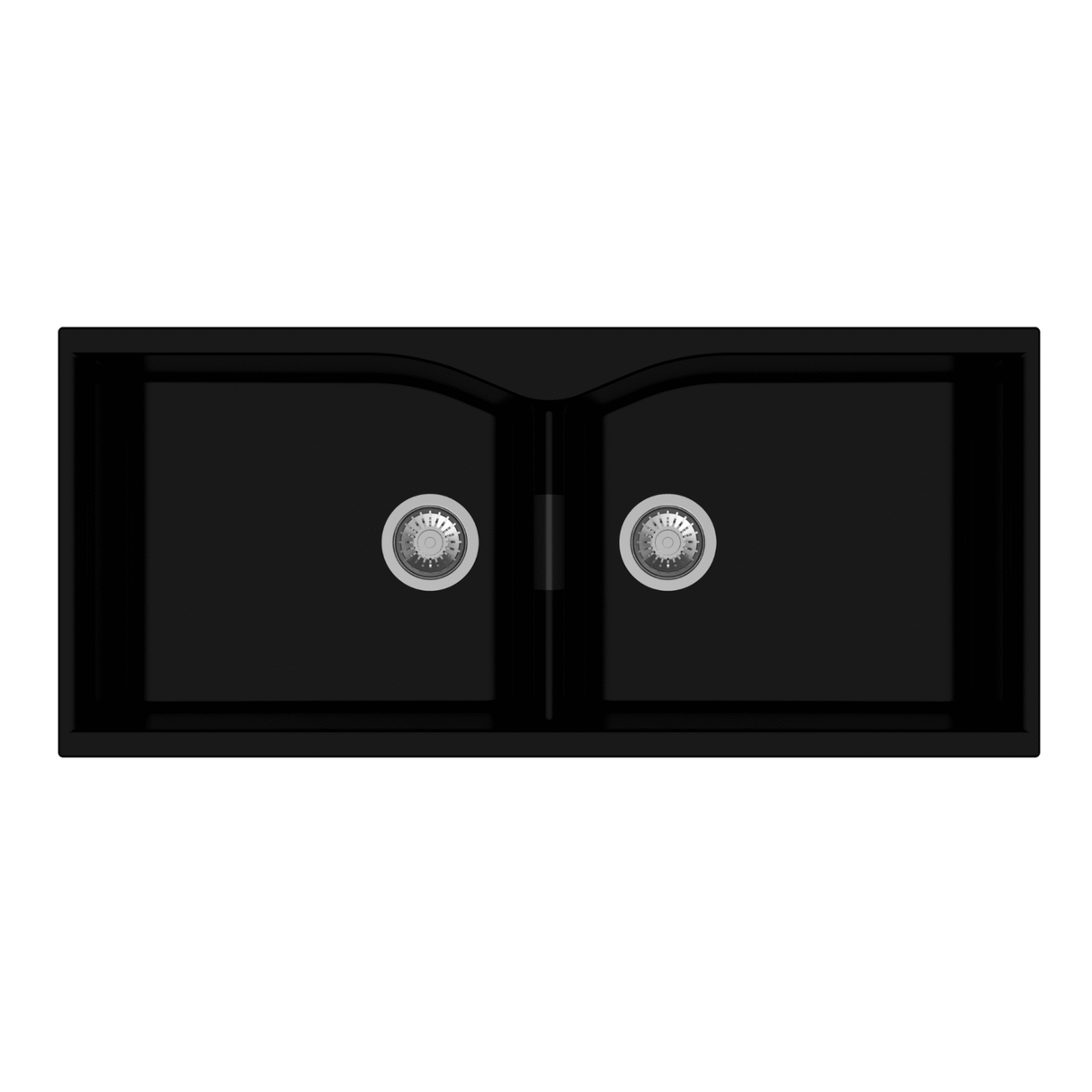 QUARTZ 2.0 BOWL W/O DRAIN BOARD (DEPTH 9INCH) - CARYSIL -  ( GRANITE METALLIC NERA - LARGO - 1140x500 mm - 45inchX20inch )