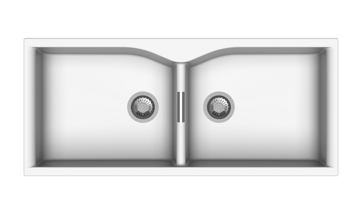 QUARTZ 2.0 BOWL W/O DRAIN BOARD (DEPTH 9INCH) - CARYSIL -  ( GRANITE SNOVA - LARGO - 1140x500 mm - 45inchX20inch )