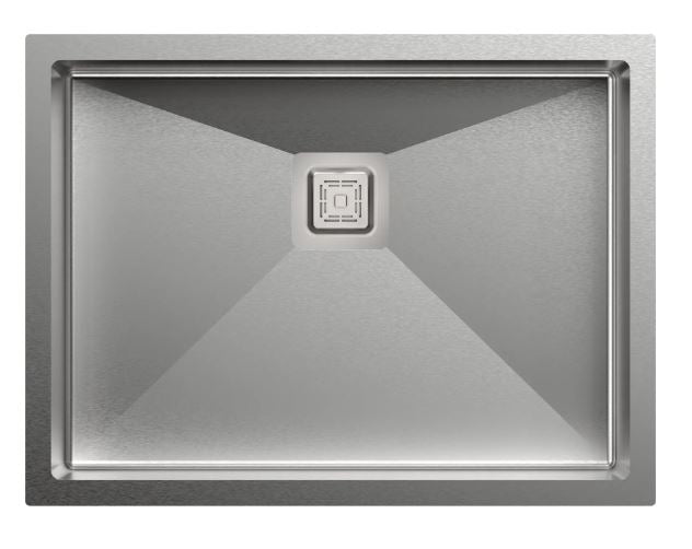 1 BOWL W/O DRAIN BOARD (DEPTH 8INCH) THK 1MM - CARYSIL -  ( GUN METAL MATT - MICRO RADIUS R10 - 610x457 mm - 24inchX18inch )