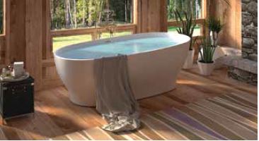FREE STANDING BATH TUB ( HT-650MM) - OYSTER - ( WHITE - MOAI-6036 - 1600x800 mm - 64inchX32inch )