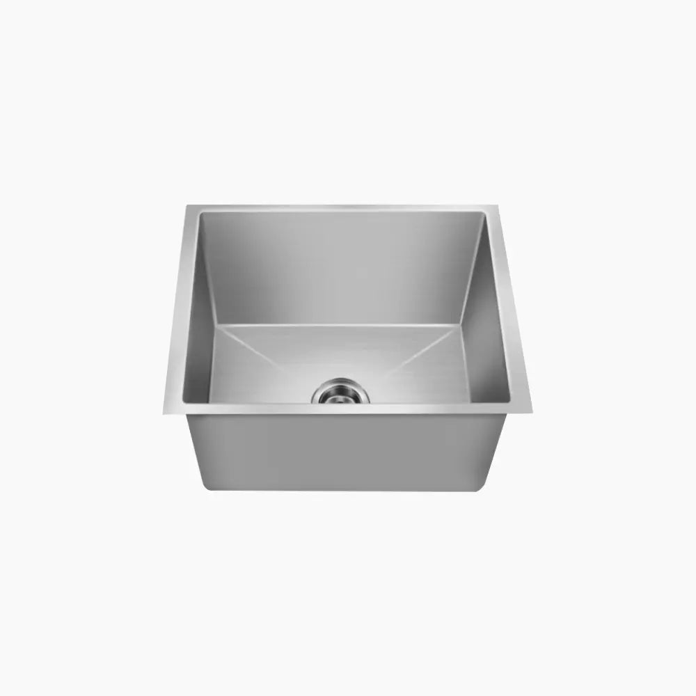 SS SINK 1.0 BOWL W/O DRAIN BOARD (DEPTH 9  ) MACY SMALL (1MM THICKNESS) - NIRALI -  ( SATIN - MAGNUS ELITE RANGE - 470x470 mm - 18inchX18inch )