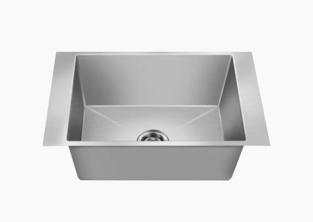 SS SINK 1.0 BOWL W/O DRAIN BOARD (DEPTH 9  ) MAX BIG (1MM THICKNESS) - NIRALI -  ( SATIN - MAGNUS ELITE RANGE - 710x460 mm - 28inchX18inch )