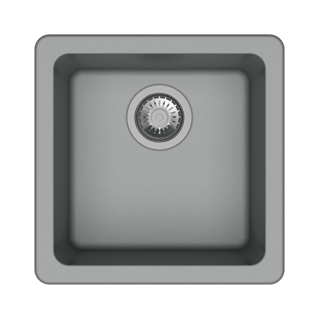 QUARTZ 1.0 BOWL W/O DRAIN BOARD (DEPTH 8INCH) - CARYSIL -  ( GRANITE METALLIC CROMA - NEO SALSA - 423x423 mm - 16.65inchX16.65inch )