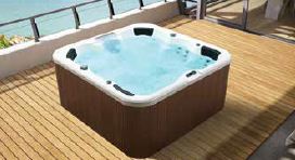 NEOSHA PROMAX SPA (HT-900MM) W/CVR W/O SKIRTING - OYSTER - (WHITE - NEOSHA - 2125x2125 mm - 85inchX85inch)