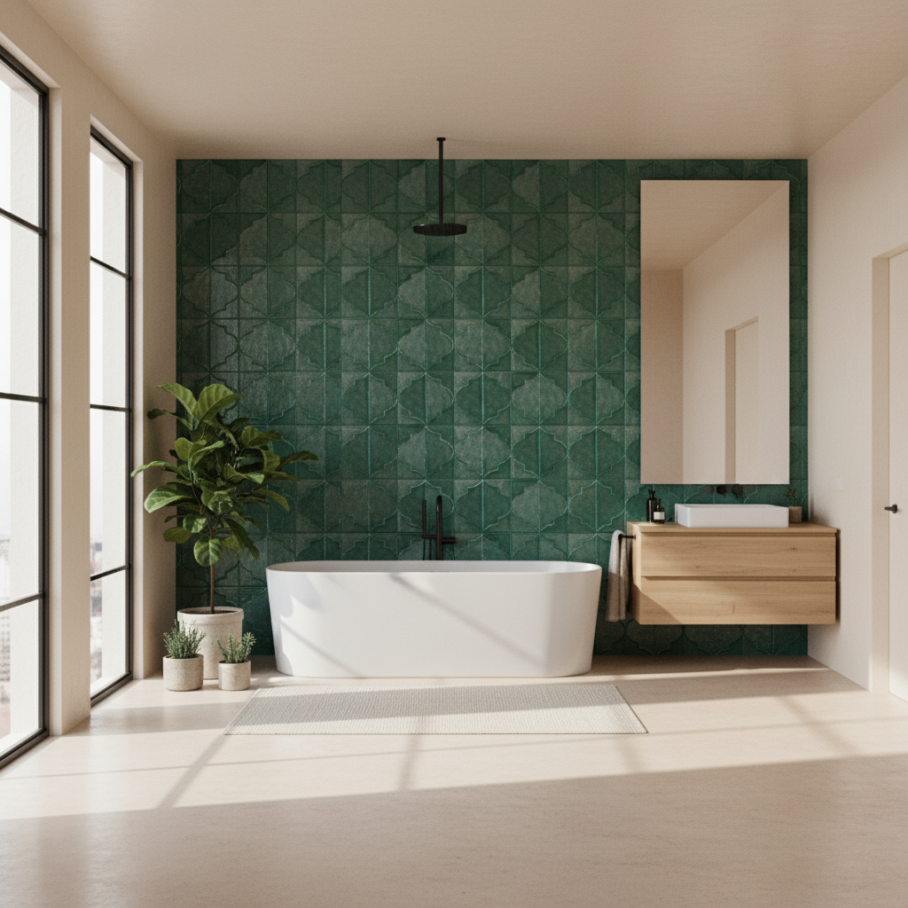 OGEE JADE HL - INDIAN TILES - ( - KERACER HIGH DEPTH DESIGNER TILES - 300x300x9 mm - 12inchX12inchX0.36inch )