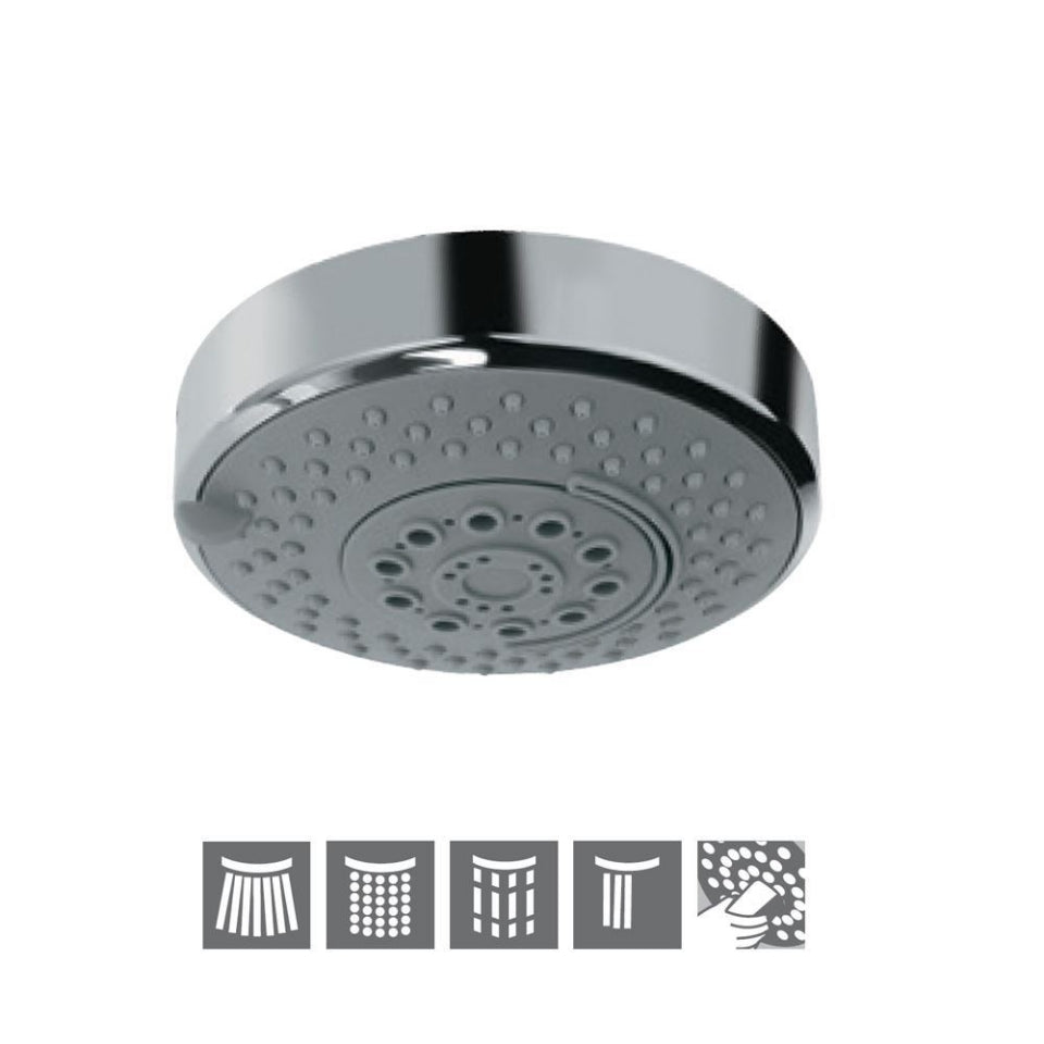 ROUND M.FLOW - JAQUAR FAUCETS -  ( CHROME - OVERHEAD SHOWER - 15x120 mm - 0.5inchX4.5inch )