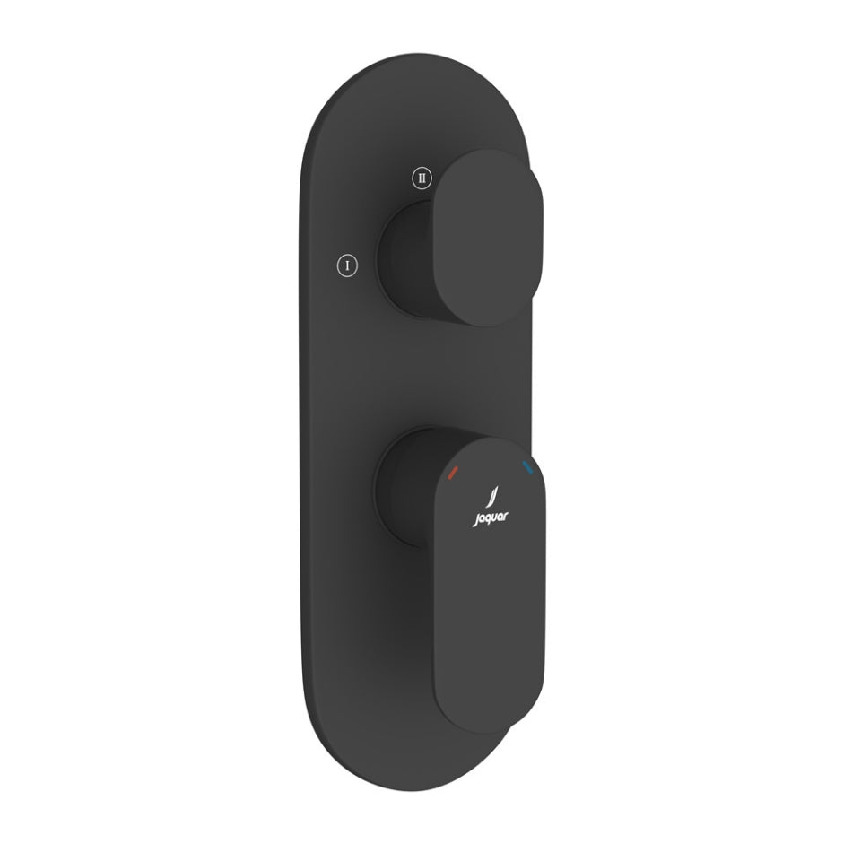 AQUAMAX EXPOSED PART KIT OF SINGLE LEVER SHOWER MIXER WITH 3-WAY DIVERTER AND SLEEVE (COMPATIBLE WITH ALD-783N) - JAQUAR FAUCETS -  ( BLACK MATT - OPAL PRIME - 0x0 mm - 0inchx0inch )