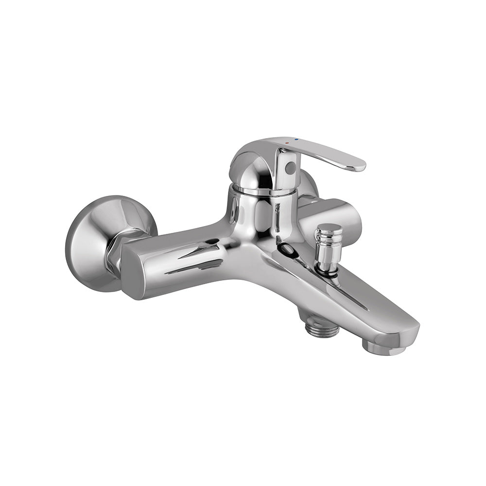 SINGLE LEVER WALL MIXER WITH PROVISION OF HAND SHOWER - ESSCO FAUCET - ( CHROME - ORBIT - 0x15 mm - 0inchX0.5inch )
