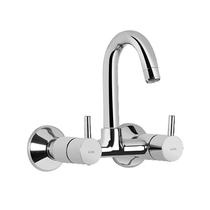 SINK MIXER WALL MOUNTED WITH SWINGING SPOUT - ELVIS - (POLISHED CHROME - FORMA - 0x15 mm - 0inchX0.5inch)