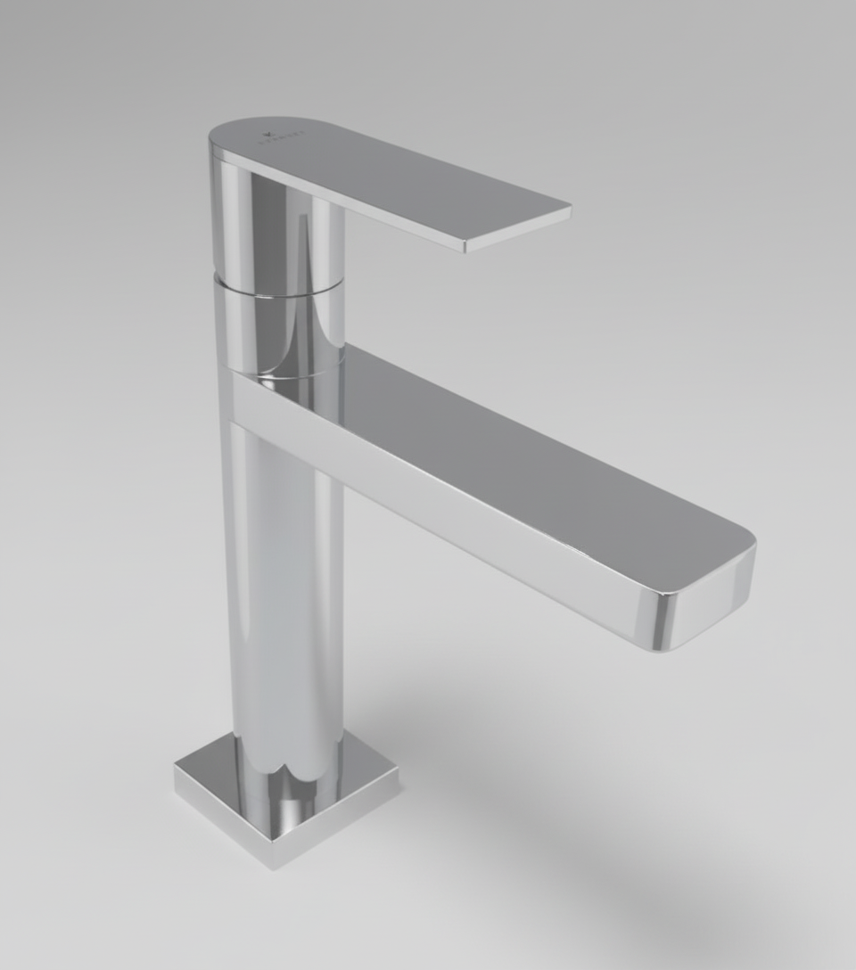 PILLAR COCK WITH BASE FLANGE - LUXELET - ( CHROME - FANGO - 0x15 mm - 0inchX0.5inch )