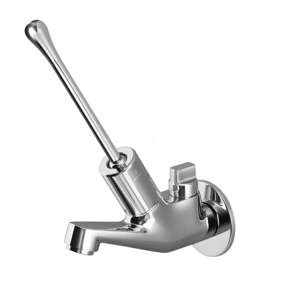 BIB COCK ELBOW OPERATD W/EXTD LEVER W/FL - JAQUAR FAUCETS -  ( CHROME - PRESSMATIC - 0x15 mm - 0inchX0.5inch )