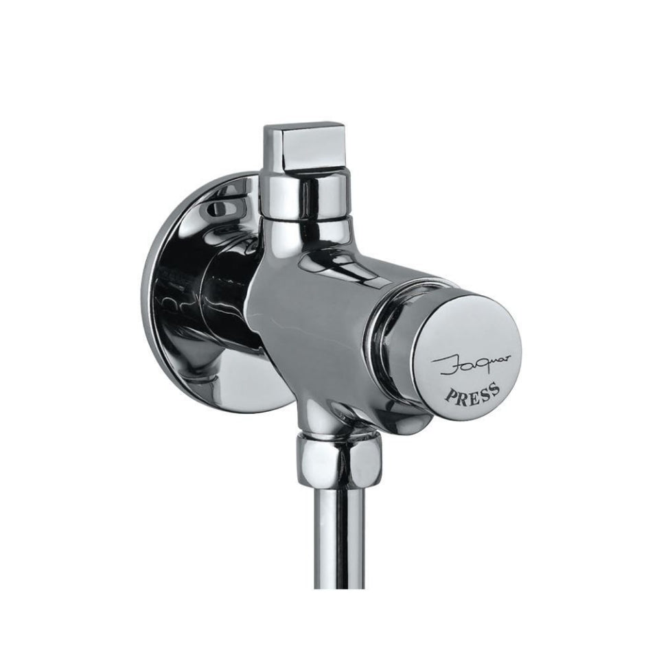 AUTO URINAL FLUSH VALVE W/INLET PIPE - JAQUAR FAUCETS -  ( CHROME - PRESSMATIC - 0x15 mm - 0inchX0.5inch )