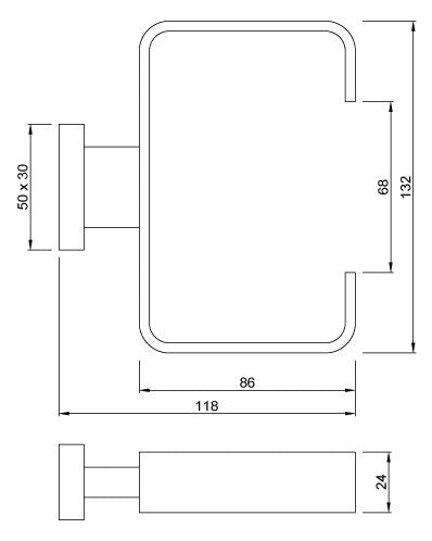 SPARE TOILET ROLL HOLDER - ARTIZE FAUCET -  ( CHROME - QUADRA - 0x0 mm - 0inchx0inch )
