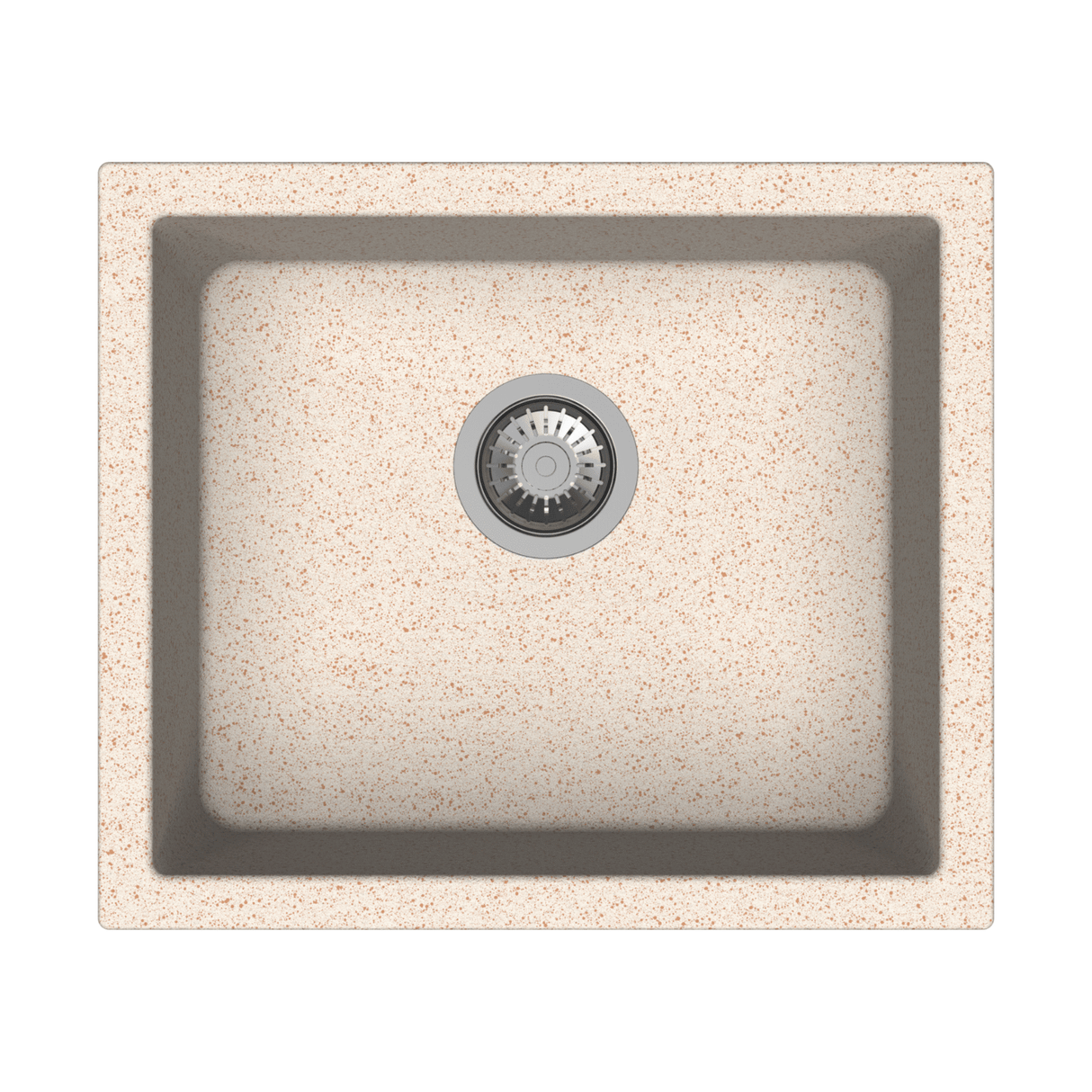 QUARTZ 1.0 BOWL W/O DRAIN BOARD (DEPTH 8INCH) - CARYSIL -  ( GRANITE CORNFLAKES - MAGIC SALSA - 457x406 mm - 18inchX16inch )