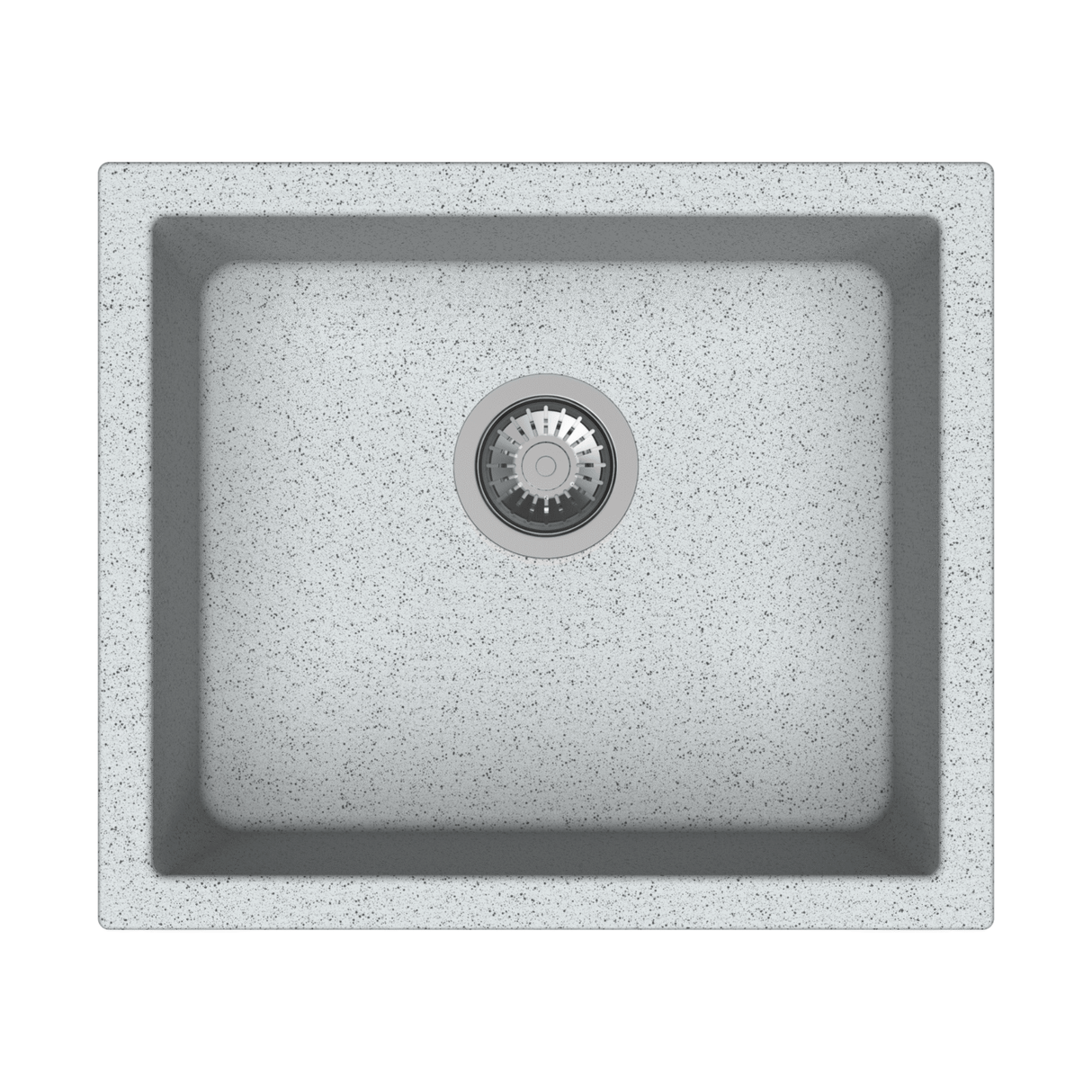 QUARTZ 1.0 BOWL W/O DRAIN BOARD (DEPTH 8INCH) - CARYSIL -  ( GRANITE CRATER - MAGIC SALSA - 457x406 mm - 18inchX16inch )